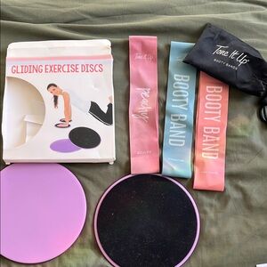 Tone It Up Gliding Exercise Discs and Booty Bands Set